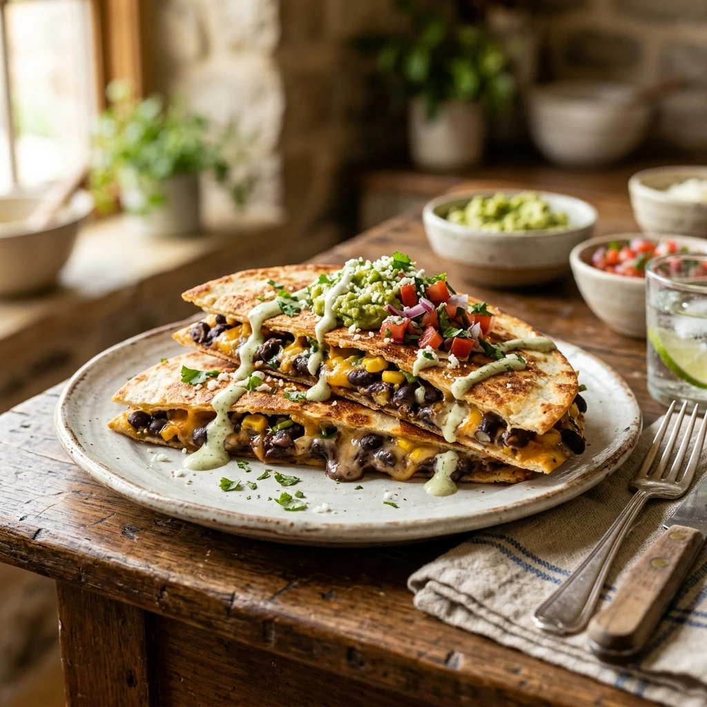 High-Protein Black Bean Quesadillas