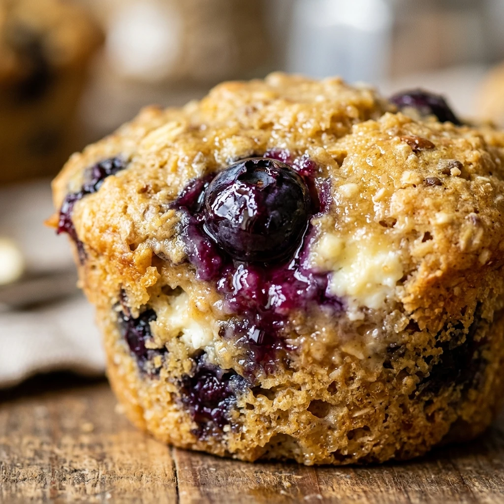 High Protein Blueberry Cottage Cheese Muffins