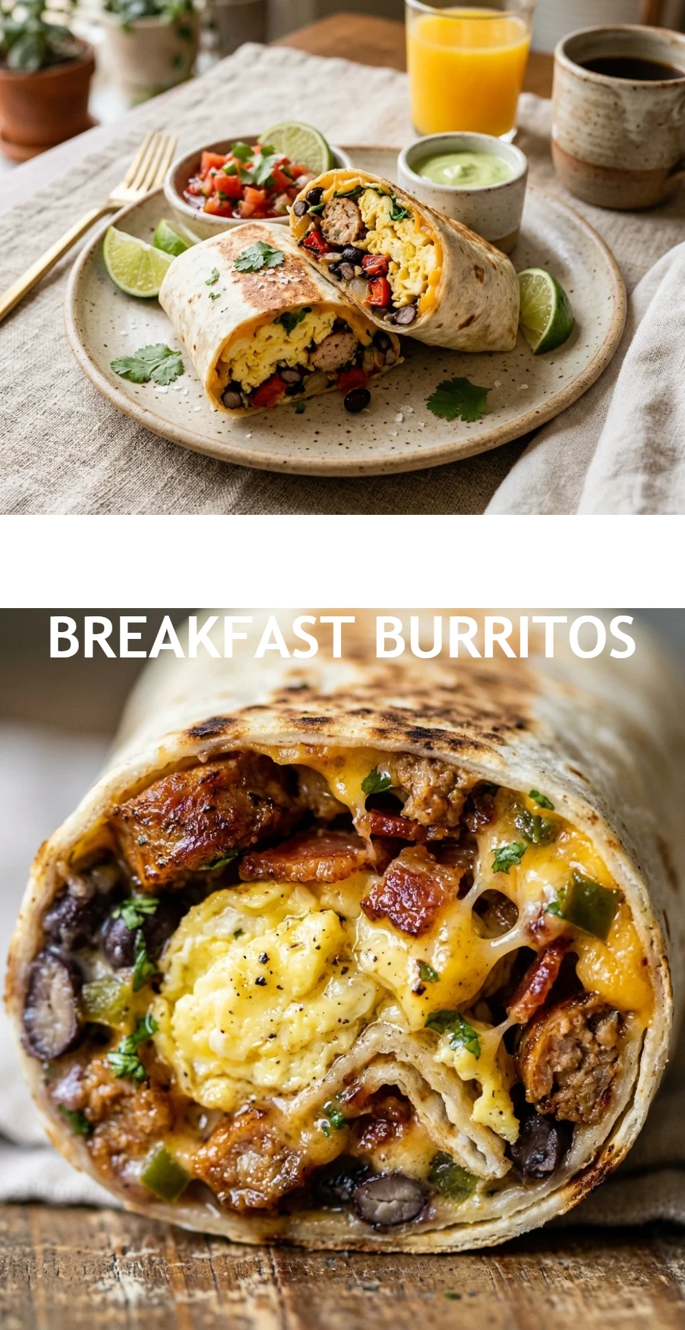 High-Protein Breakfast Burritos