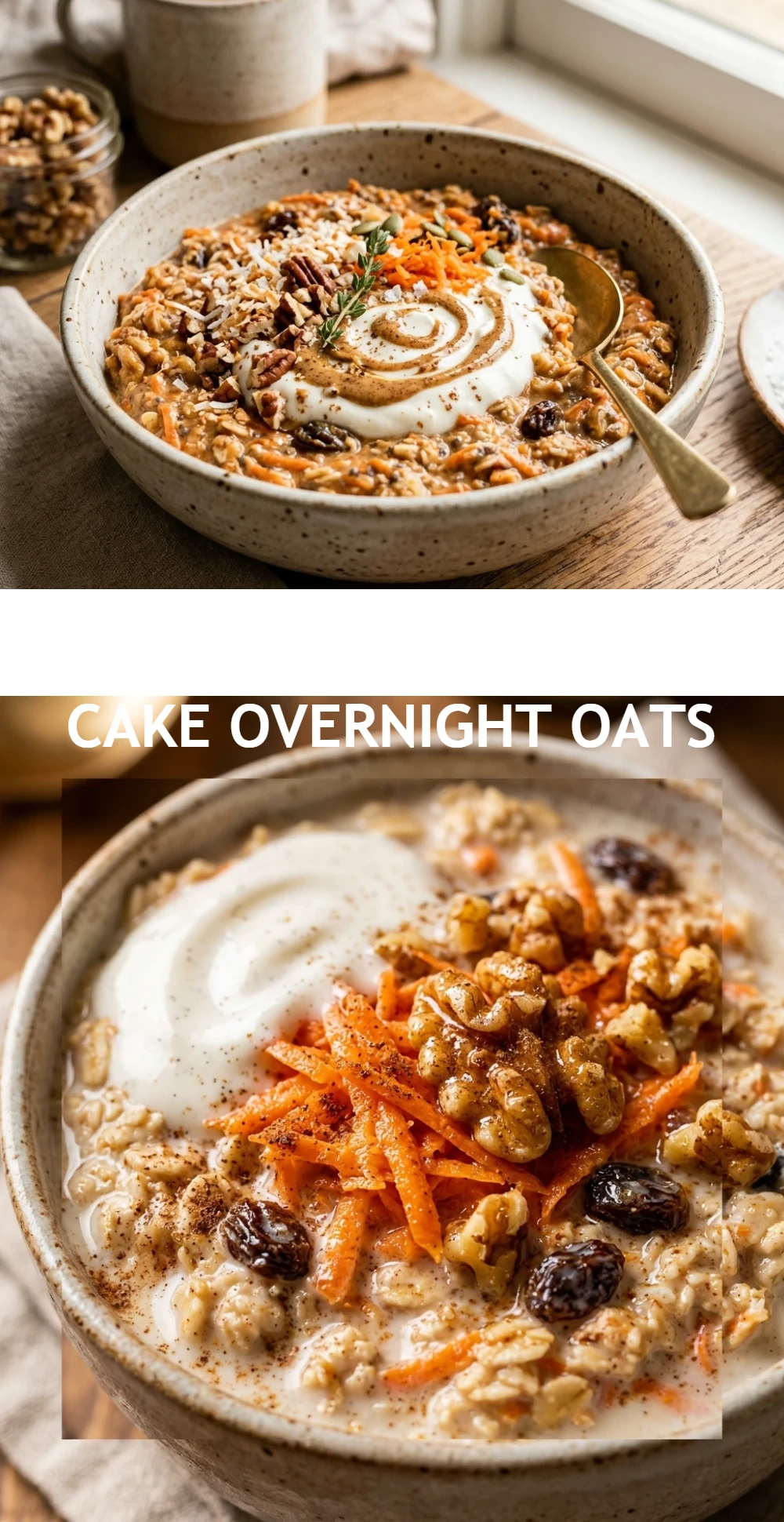 High-Protein Carrot Cake Overnight Oats