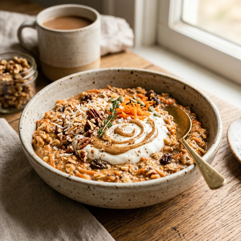 High-Protein Carrot Cake Overnight Oats