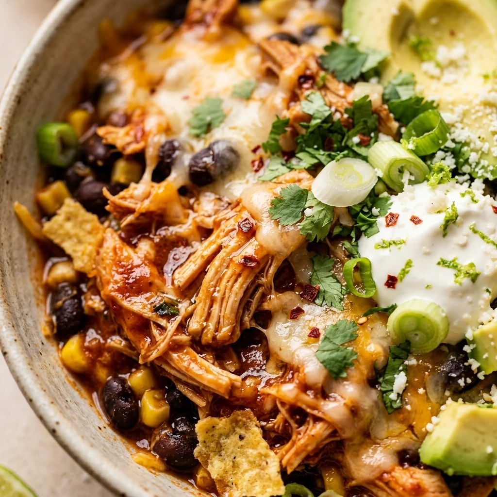 High Protein Chicken Enchilada Bowl