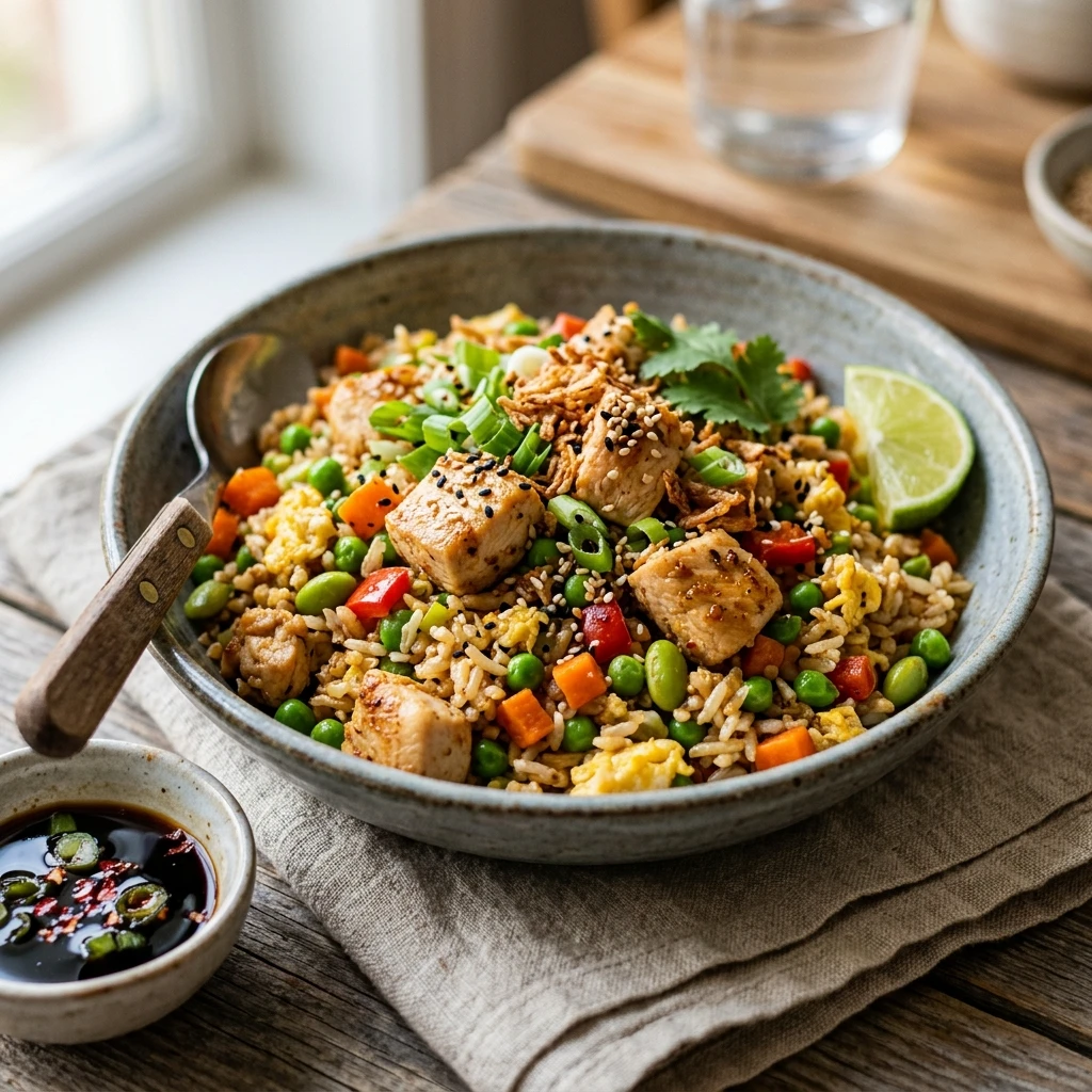 High Protein Chicken Fried Rice Healthy