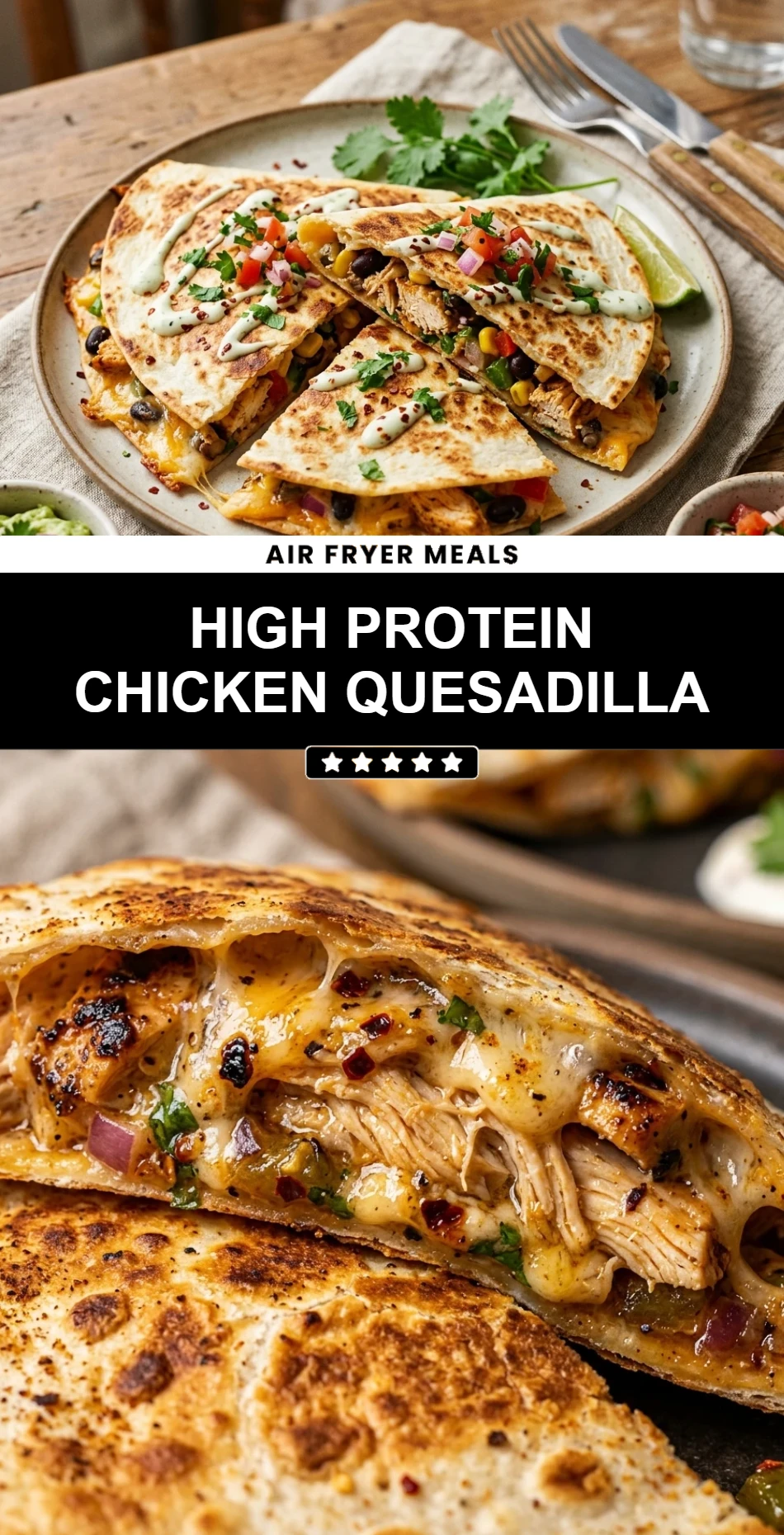 High Protein Chicken Quesadilla