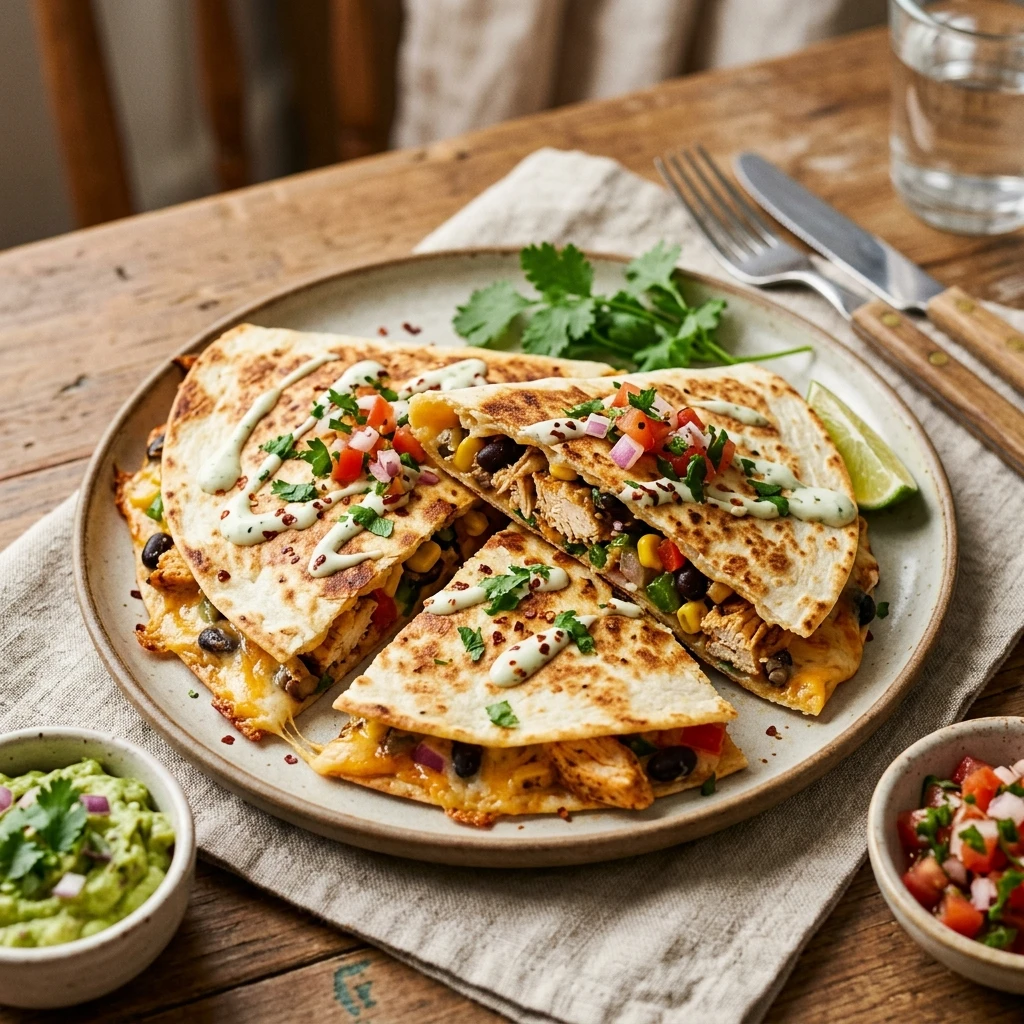 High Protein Chicken Quesadilla