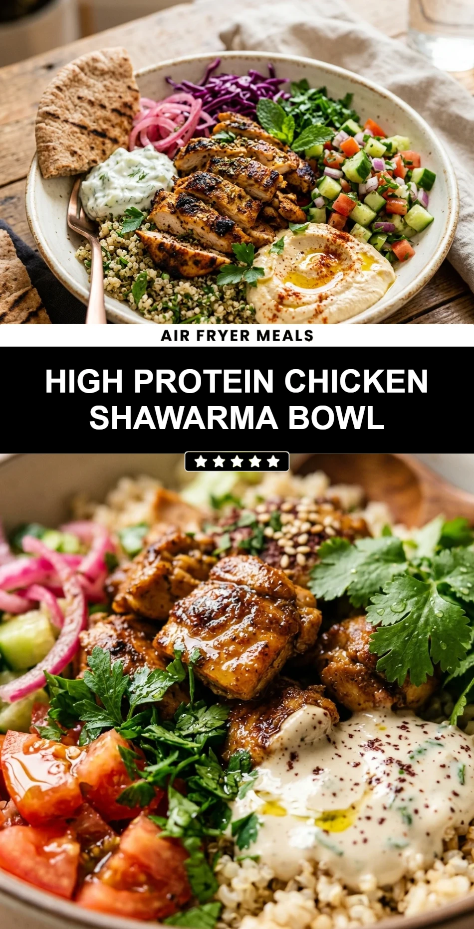 High Protein Chicken Shawarma Bowl