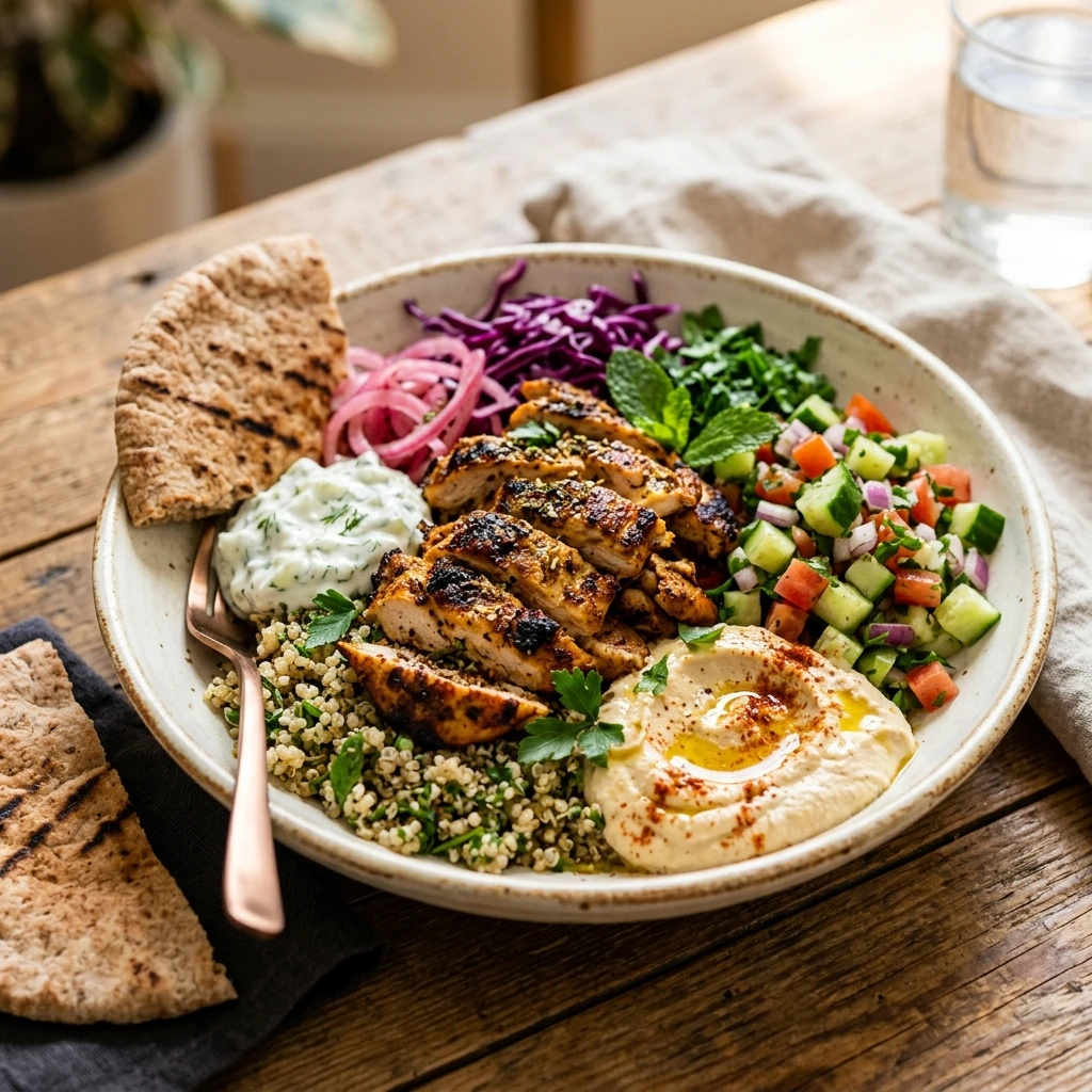 High Protein Chicken Shawarma Bowl