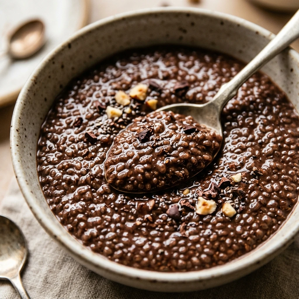 High Protein Chocolate Chia Pudding
