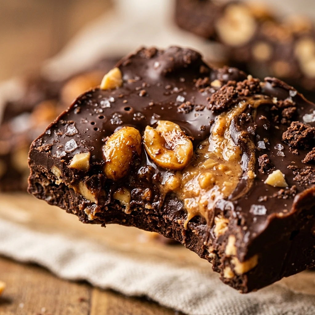 High Protein Chocolate Peanut Butter Bark