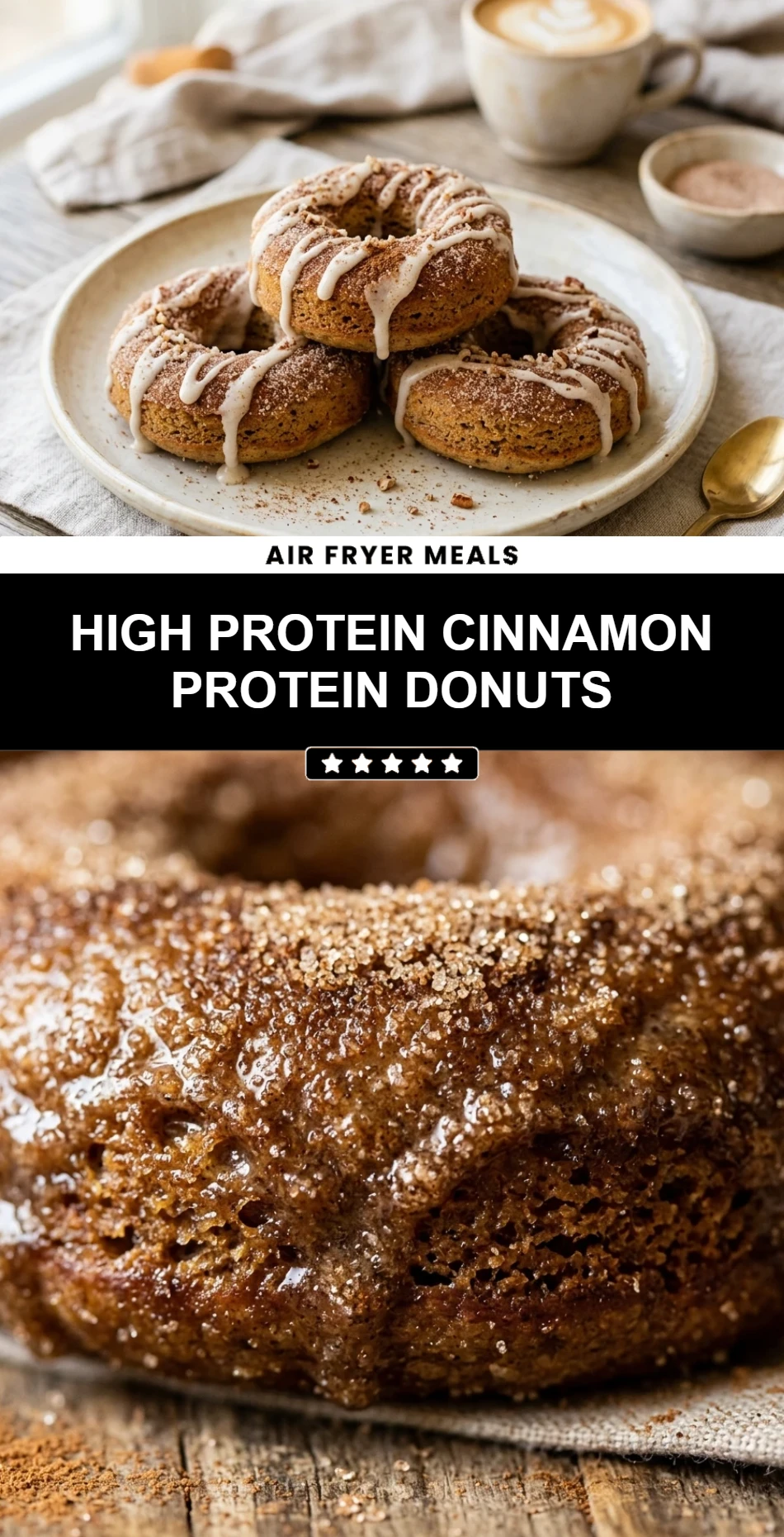 High Protein Cinnamon Protein Donuts