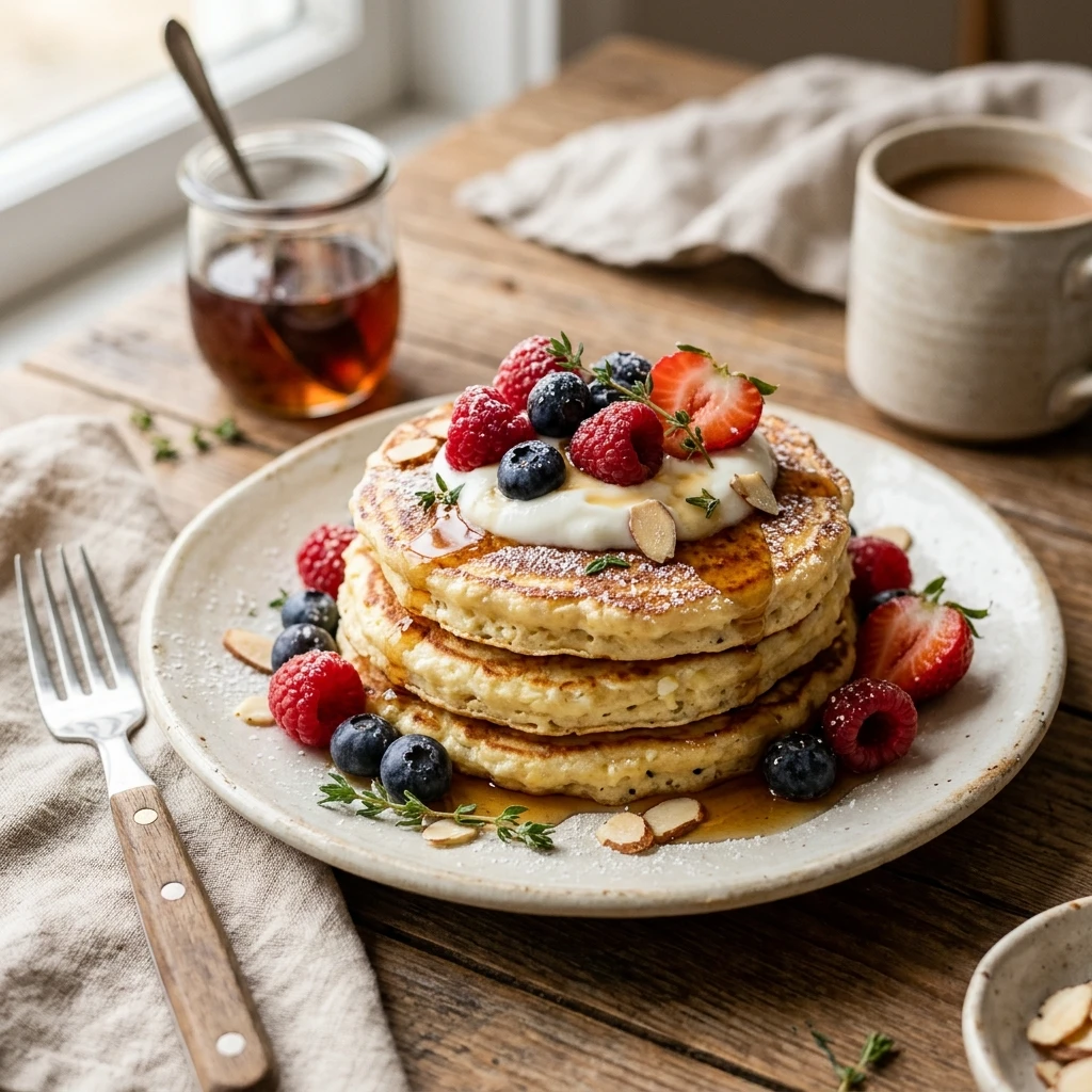 High-Protein Cottage Cheese Pancakes