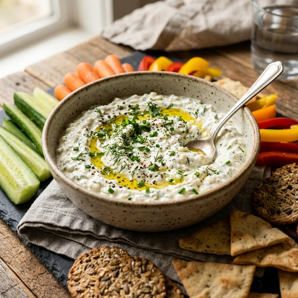 High Protein Cottage Cheese Ranch Dip