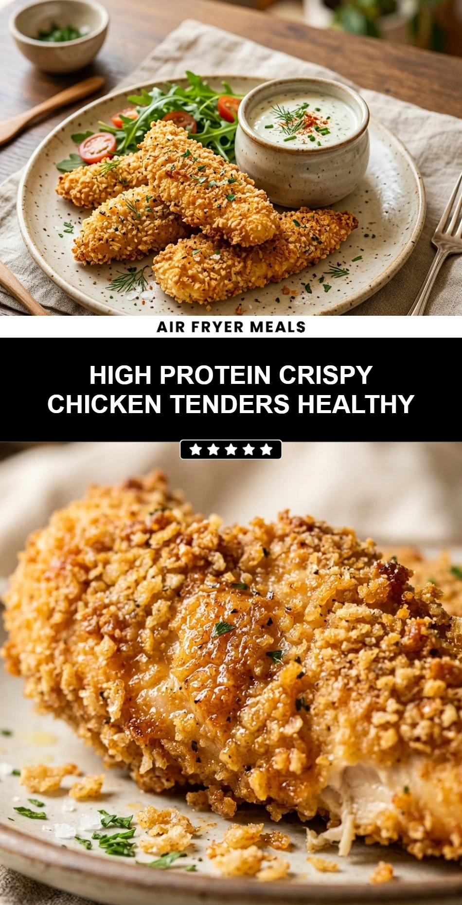 High Protein Crispy Chicken Tenders Healthy