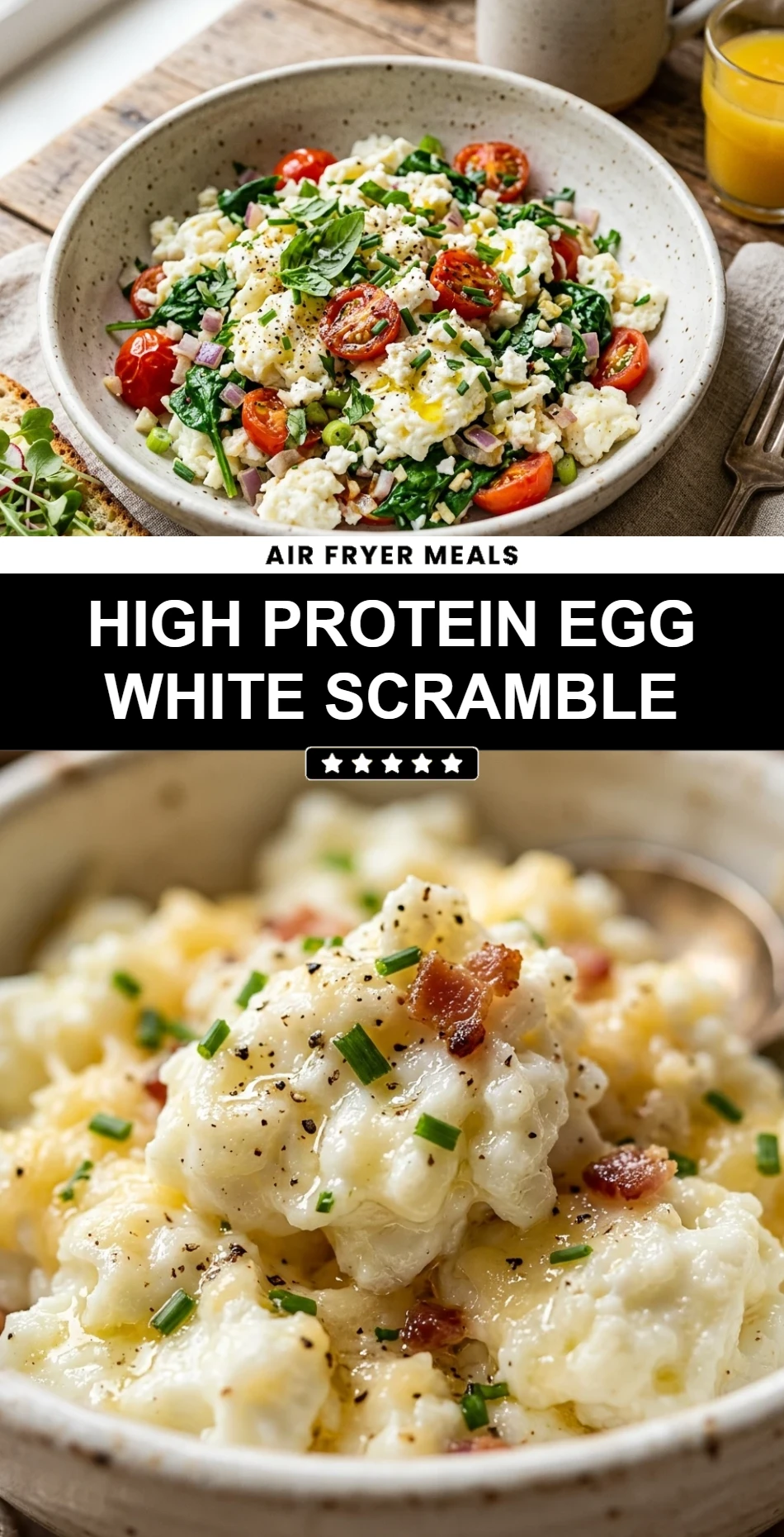 High Protein Egg White Scramble