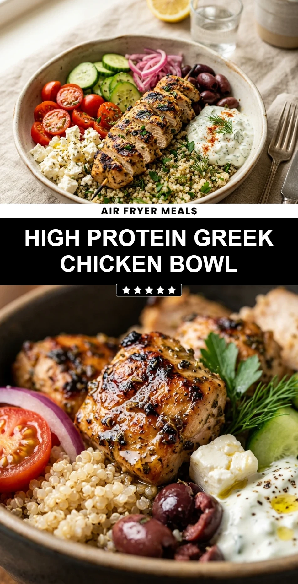 High Protein Greek Chicken Bowl