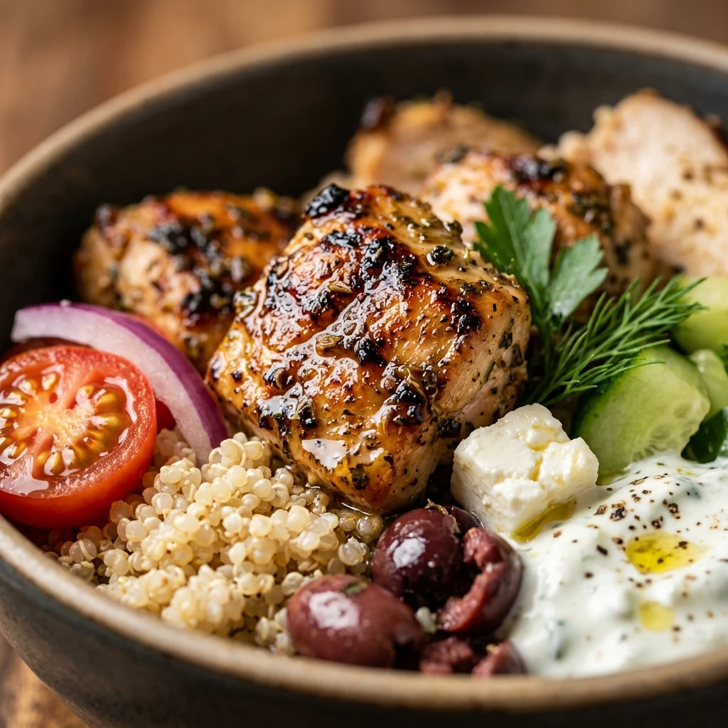 High Protein Greek Chicken Bowl