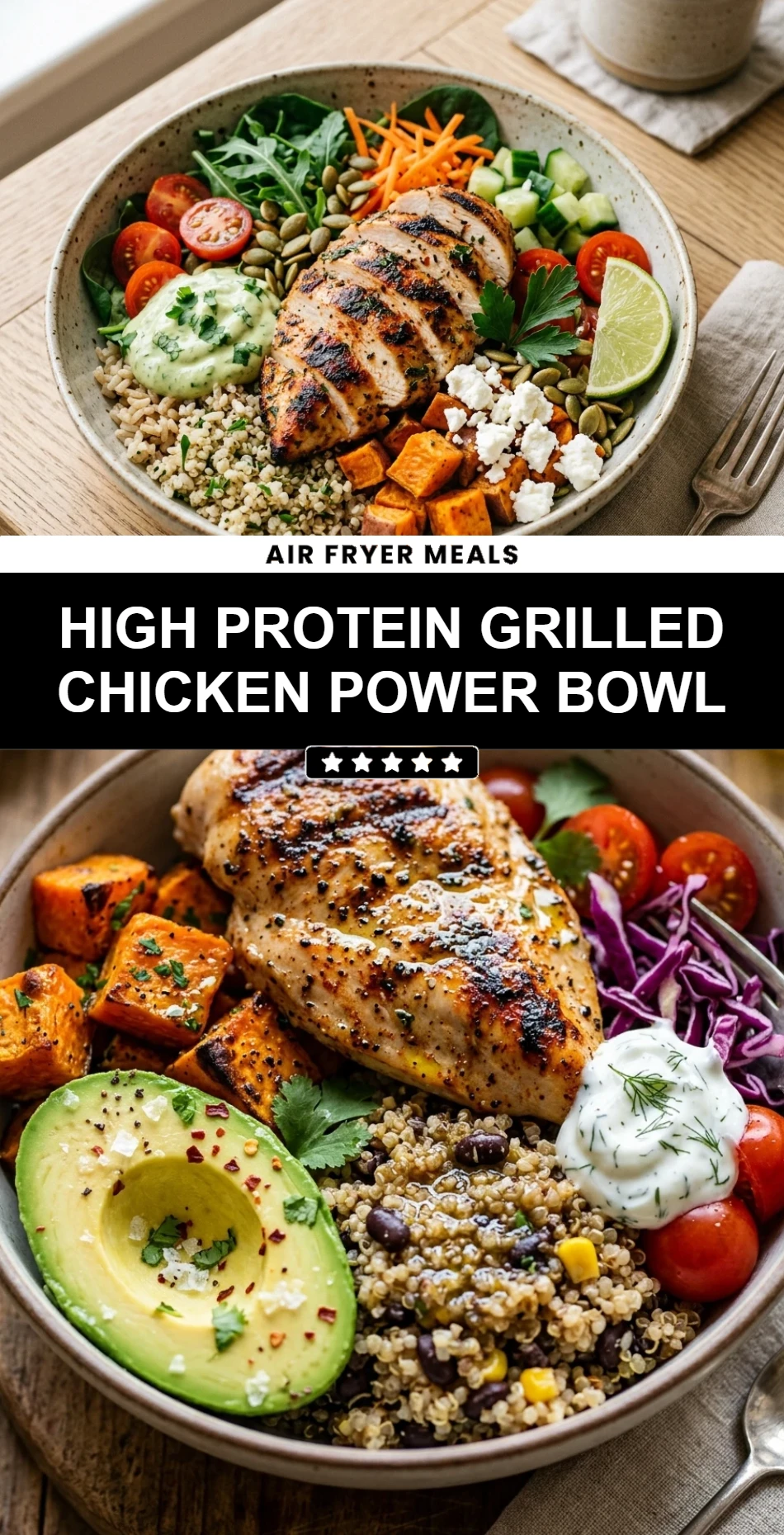 High Protein Grilled Chicken Power Bowl
