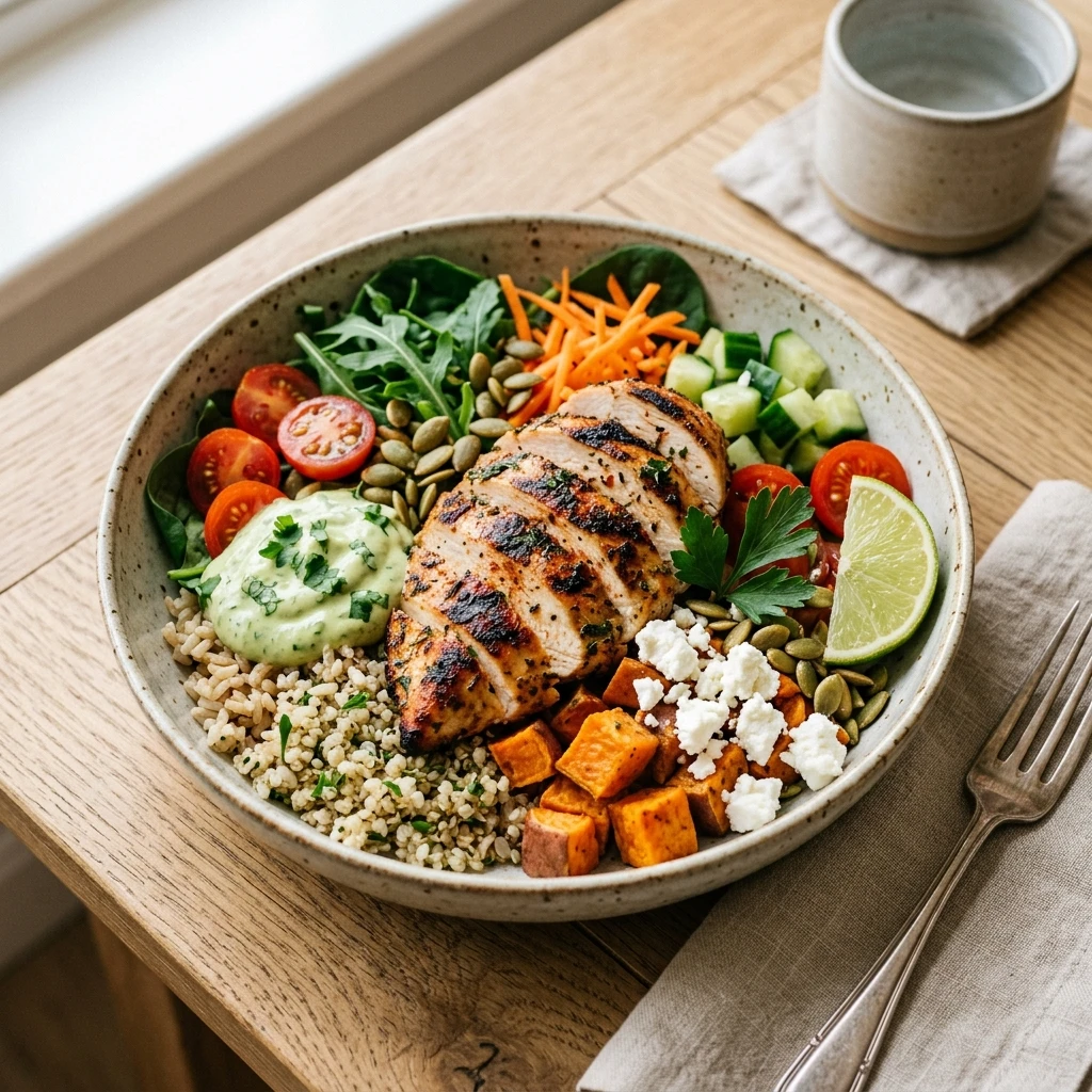 High Protein Grilled Chicken Power Bowl