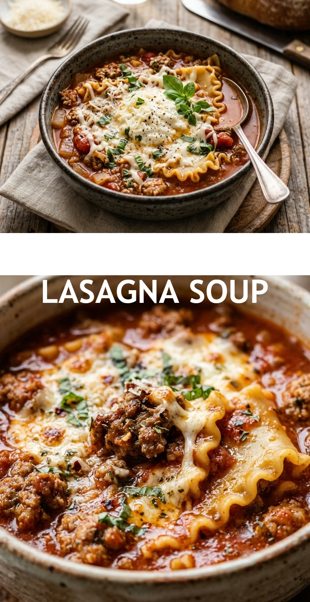 High-Protein Lasagna Soup