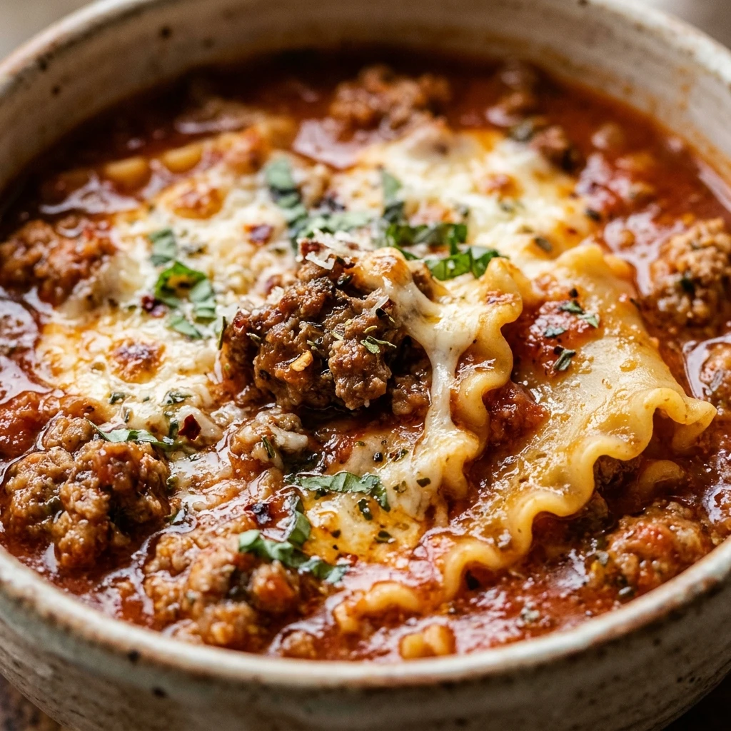 High-Protein Lasagna Soup