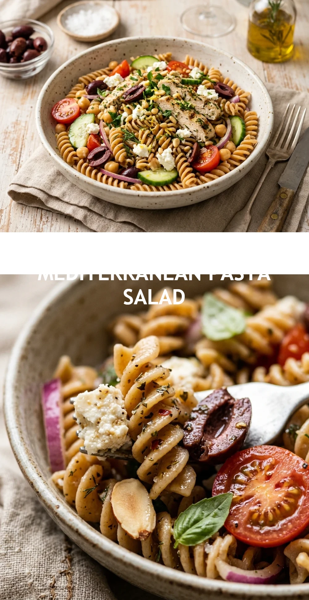 High-Protein Mediterranean Pasta Salad