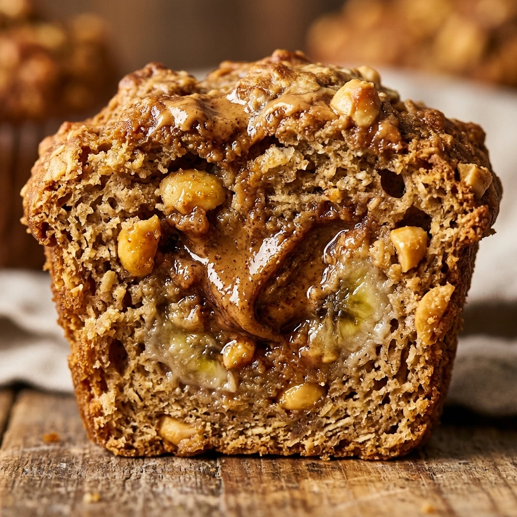 High Protein Peanut Butter Banana Muffins