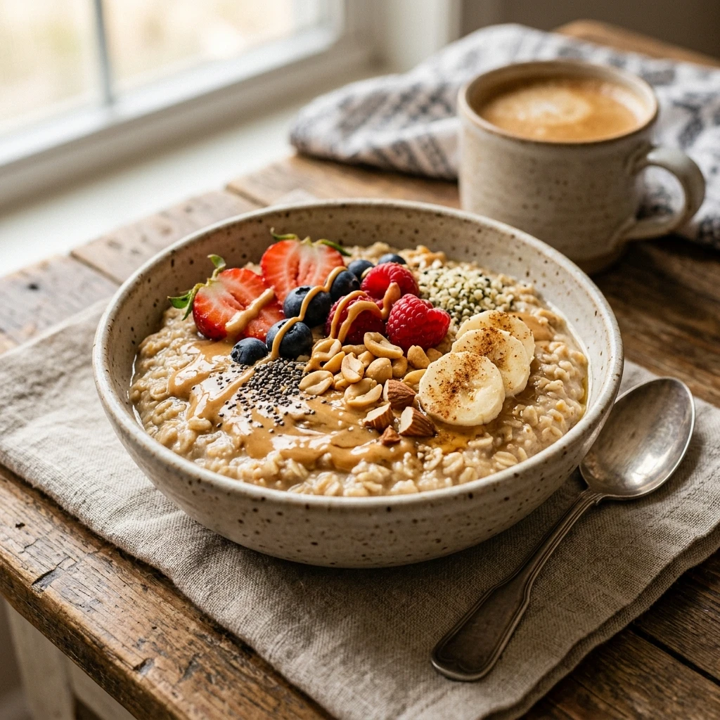 High Protein Peanut Butter Oatmeal