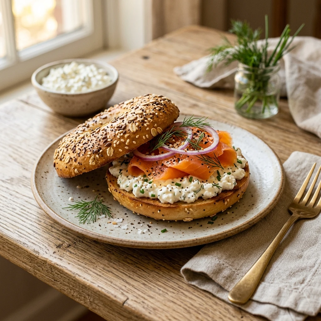 High Protein Protein Bagels Cottage Cheese