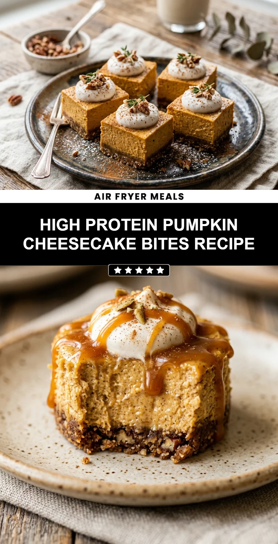 High Protein Pumpkin Cheesecake Bites Recipe