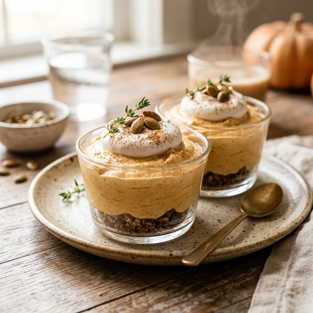 High Protein Pumpkin Mousse Cups