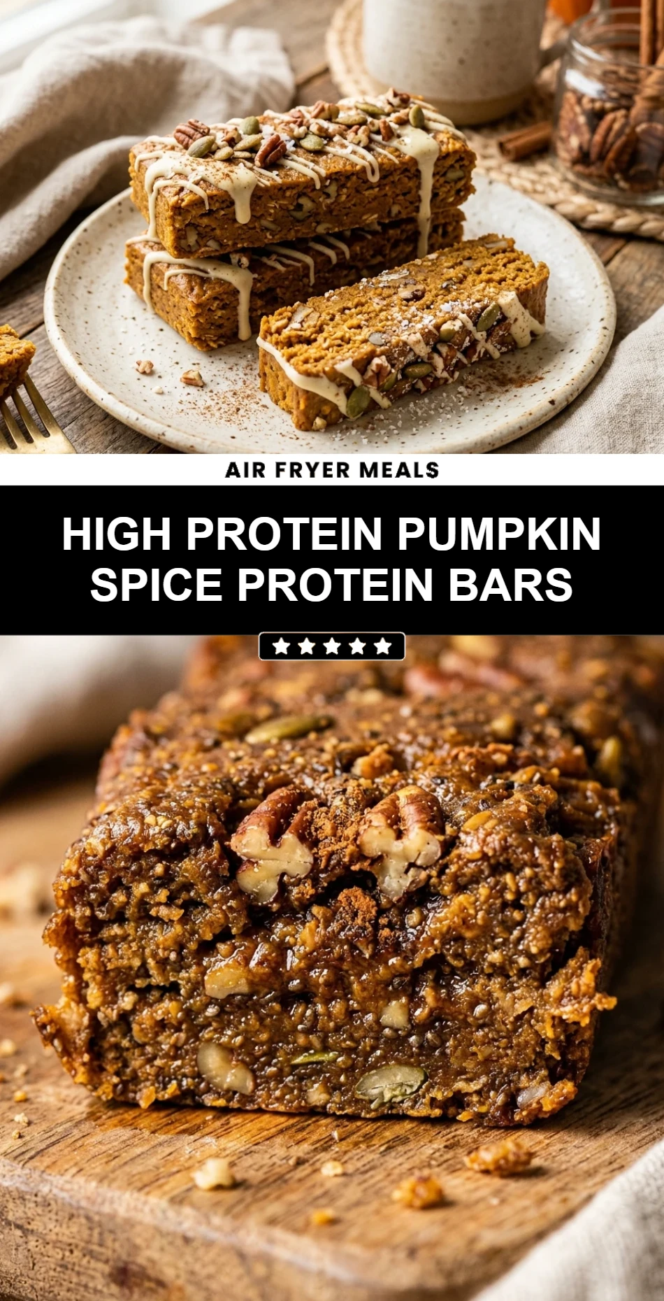 High Protein Pumpkin Spice Protein Bars