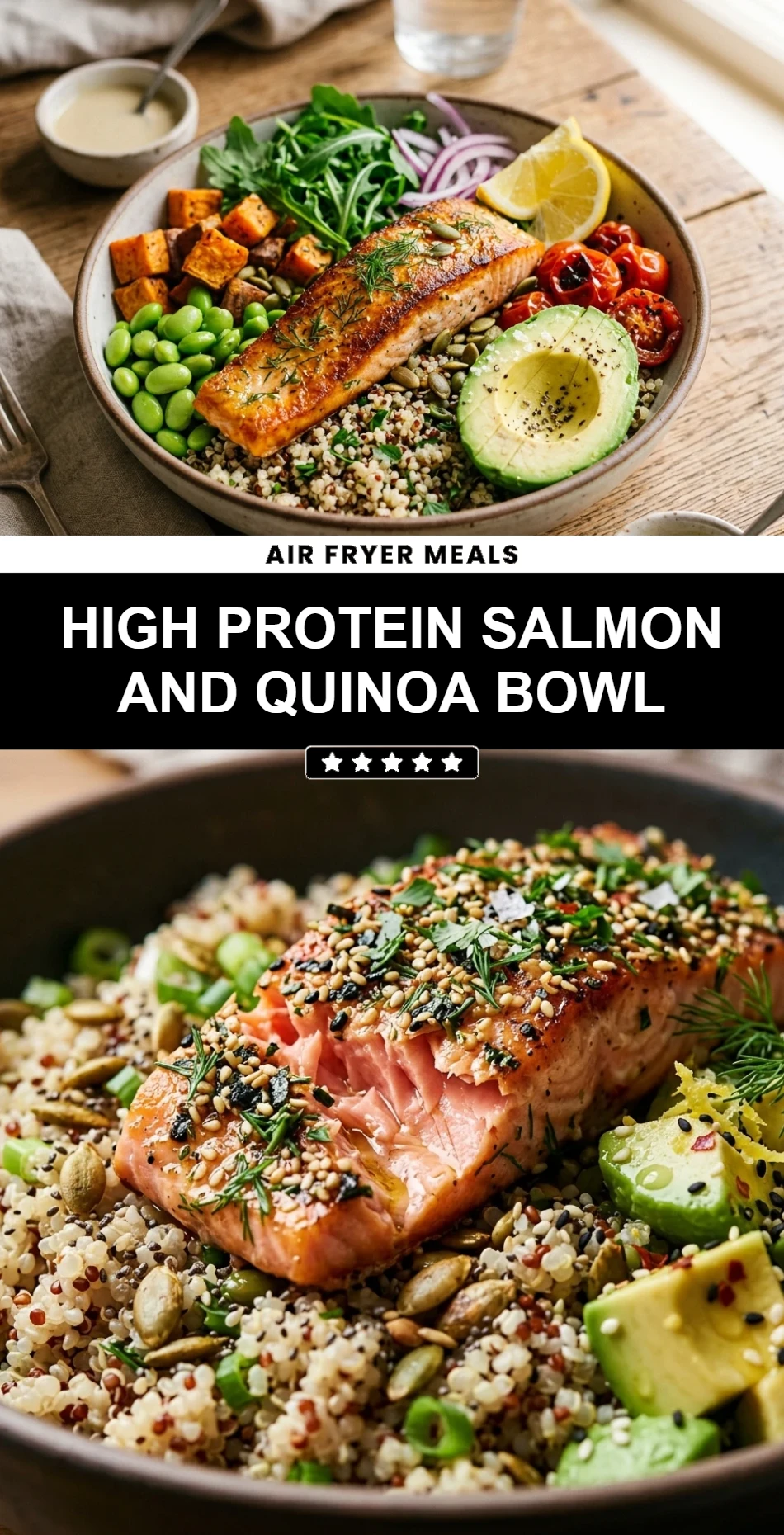 High Protein Salmon and Quinoa Bowl