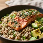 High Protein Salmon and Quinoa Bowl