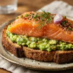 High Protein Smoked Salmon Avocado Toast