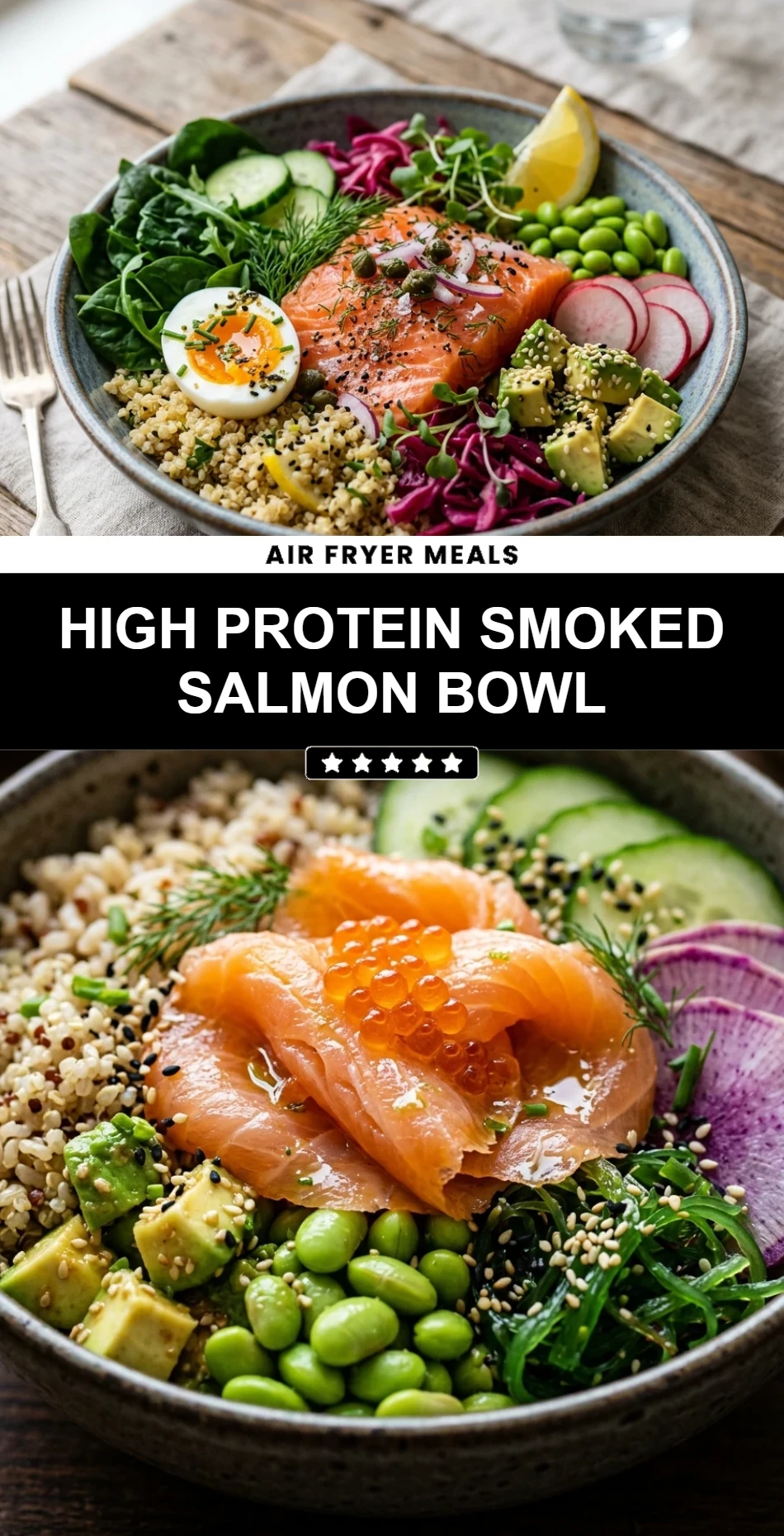 High Protein Smoked Salmon Bowl
