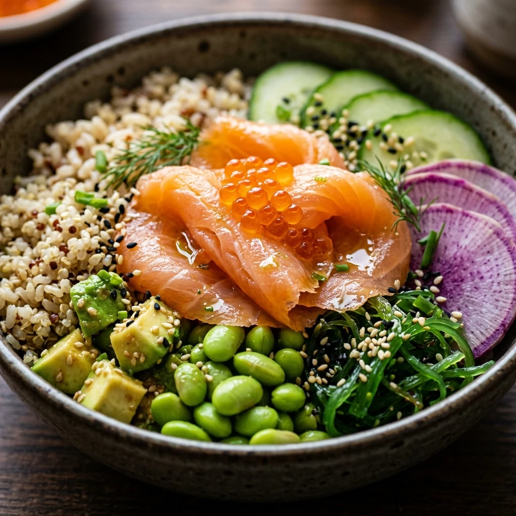 High Protein Smoked Salmon Bowl