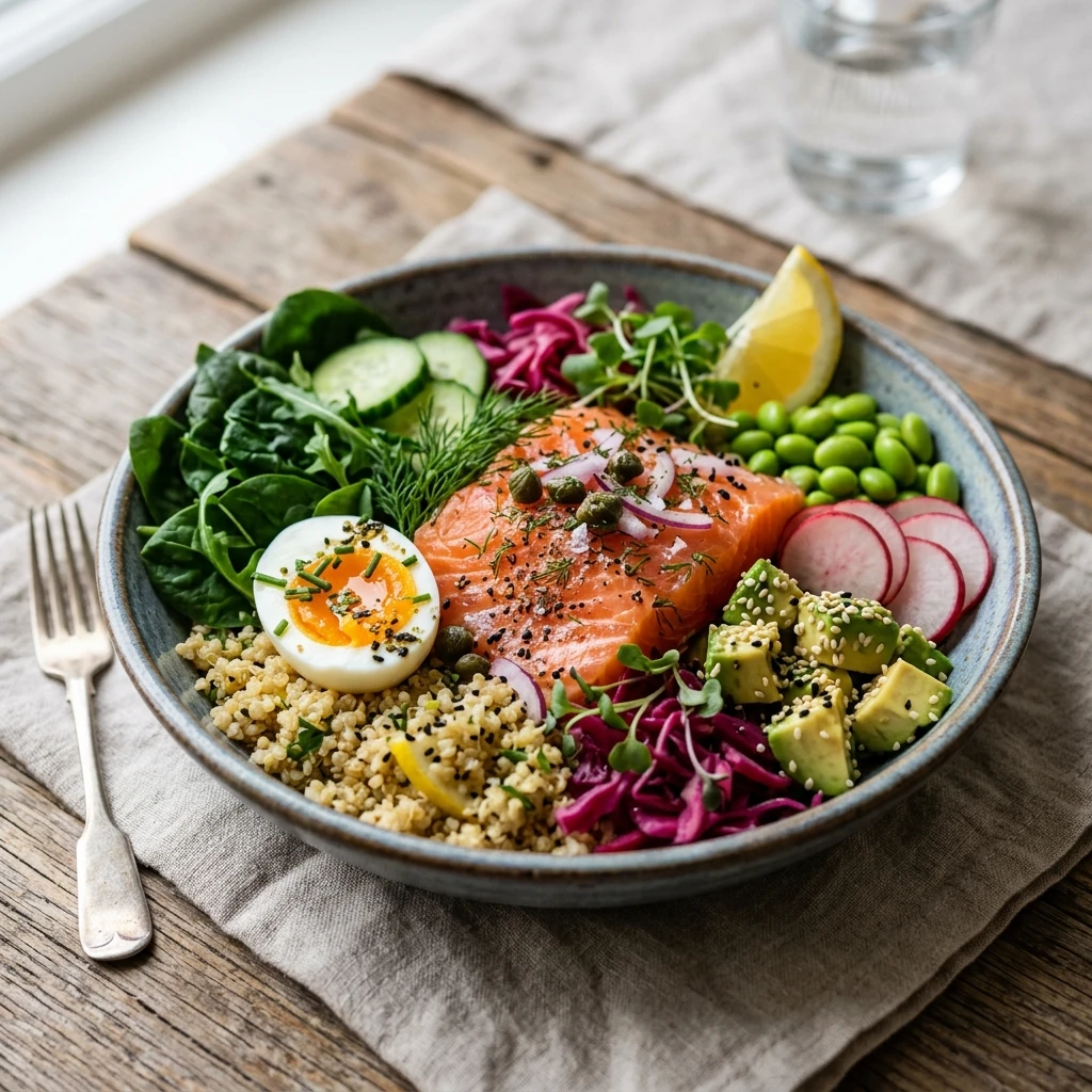 High Protein Smoked Salmon Bowl