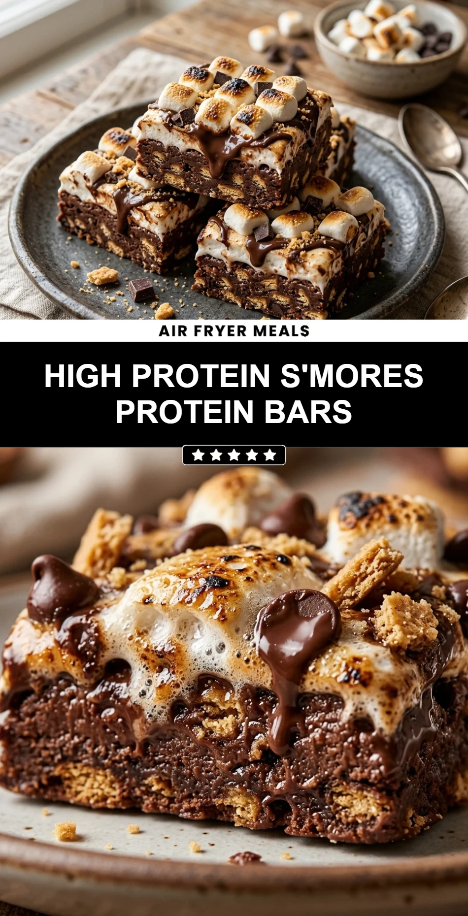High Protein S'mores Protein Bars