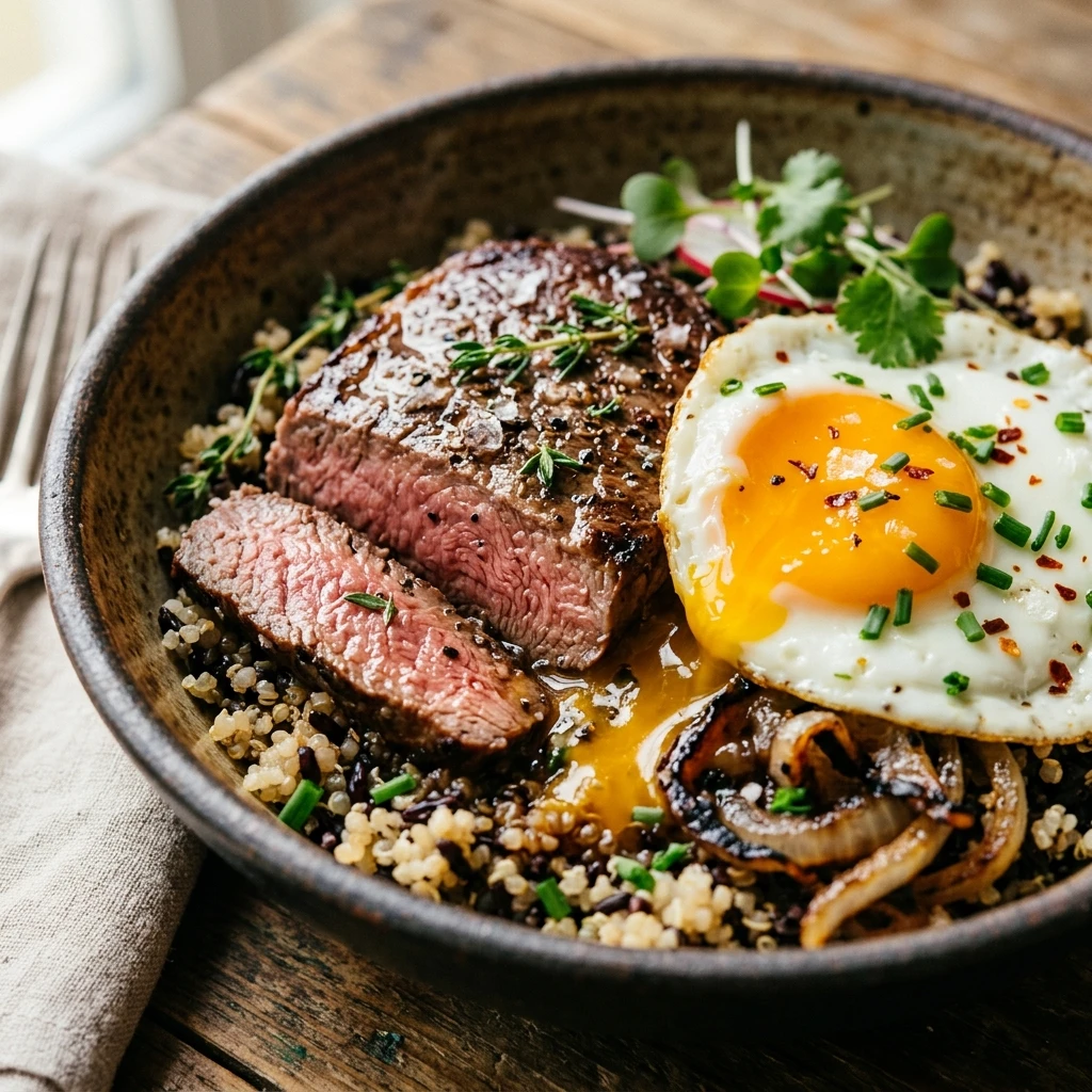 High Protein Steak and Eggs Bowl