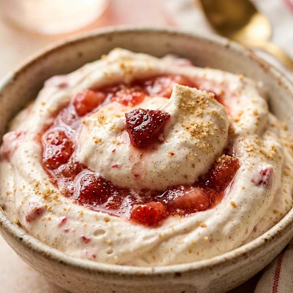 High Protein Strawberry Cheesecake Fluff