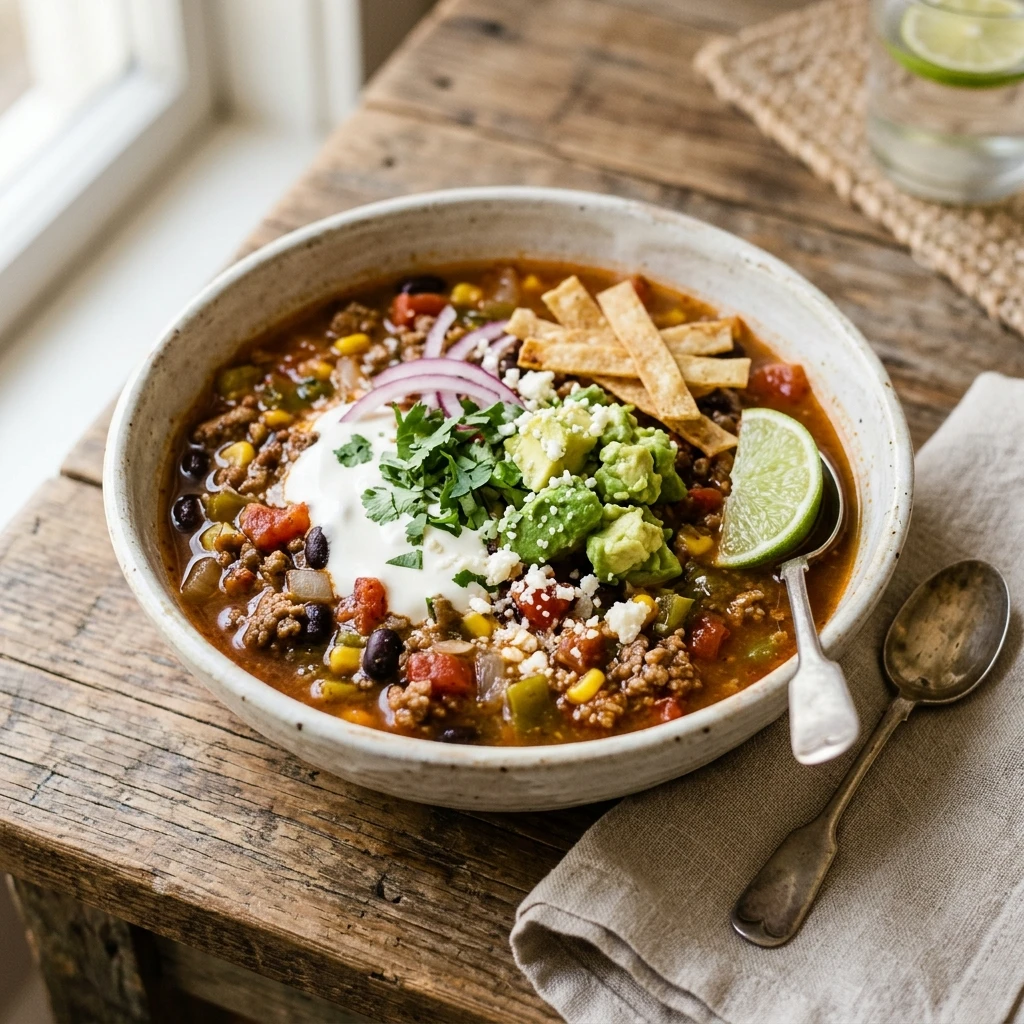 High-Protein Taco Soup