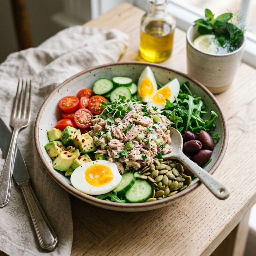 High Protein Tuna Salad Bowl