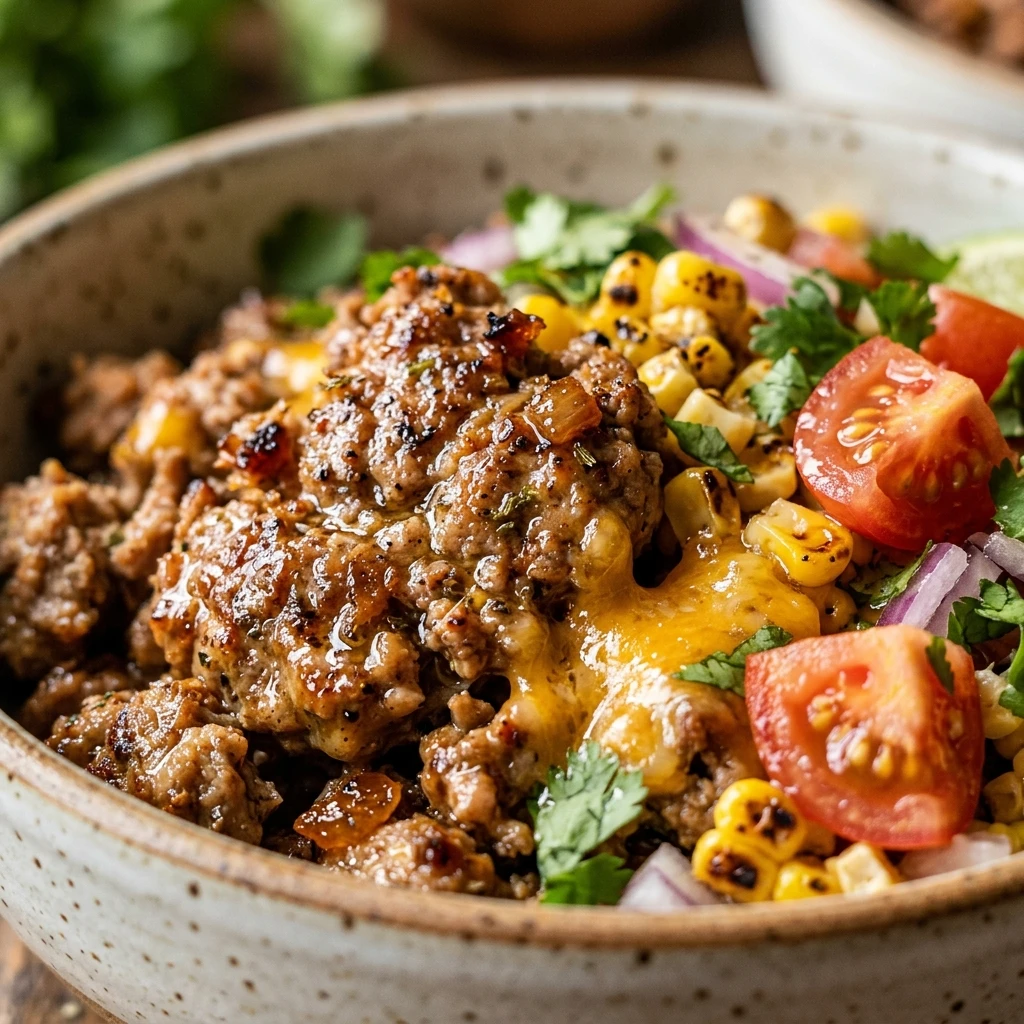 High Protein Turkey Burger Bowl
