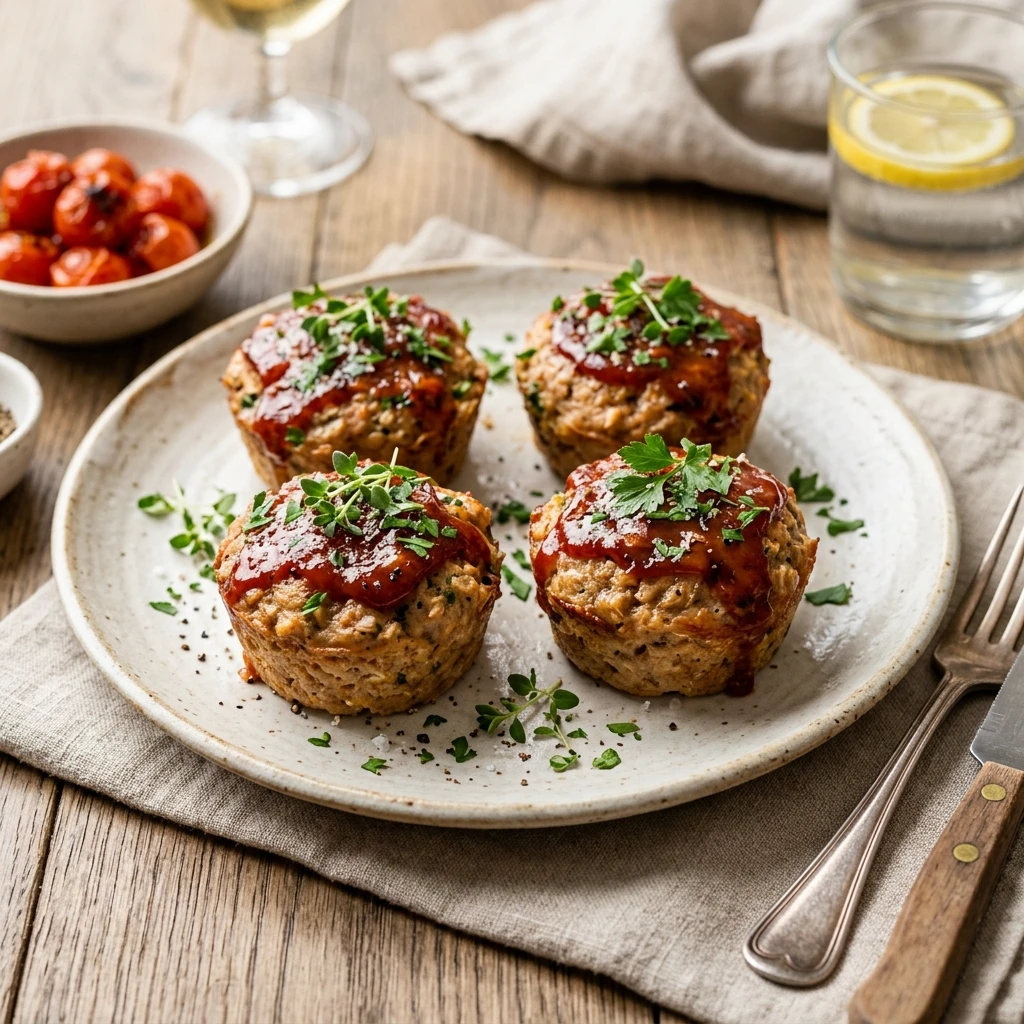 High Protein Turkey Meatloaf Muffins