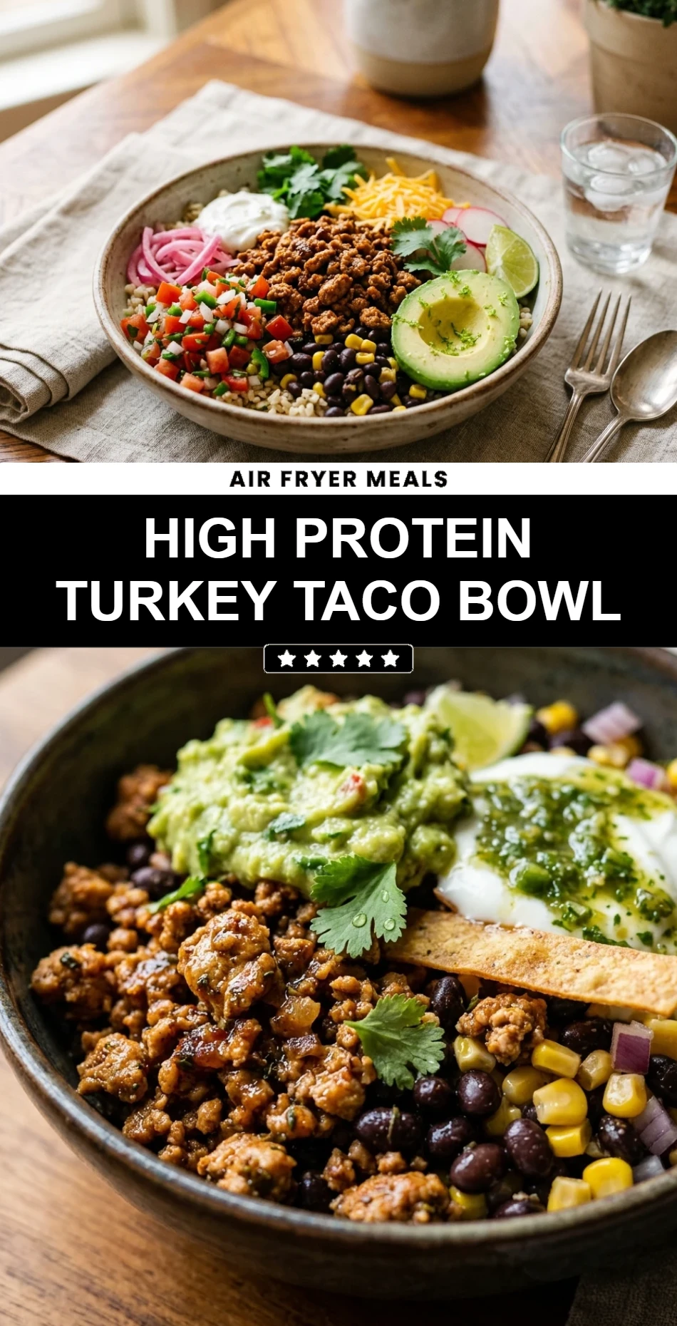 High Protein Turkey Taco Bowl