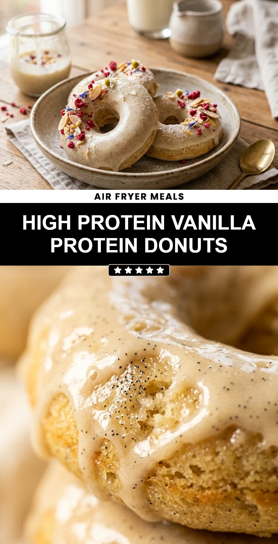 High Protein Vanilla Protein Donuts