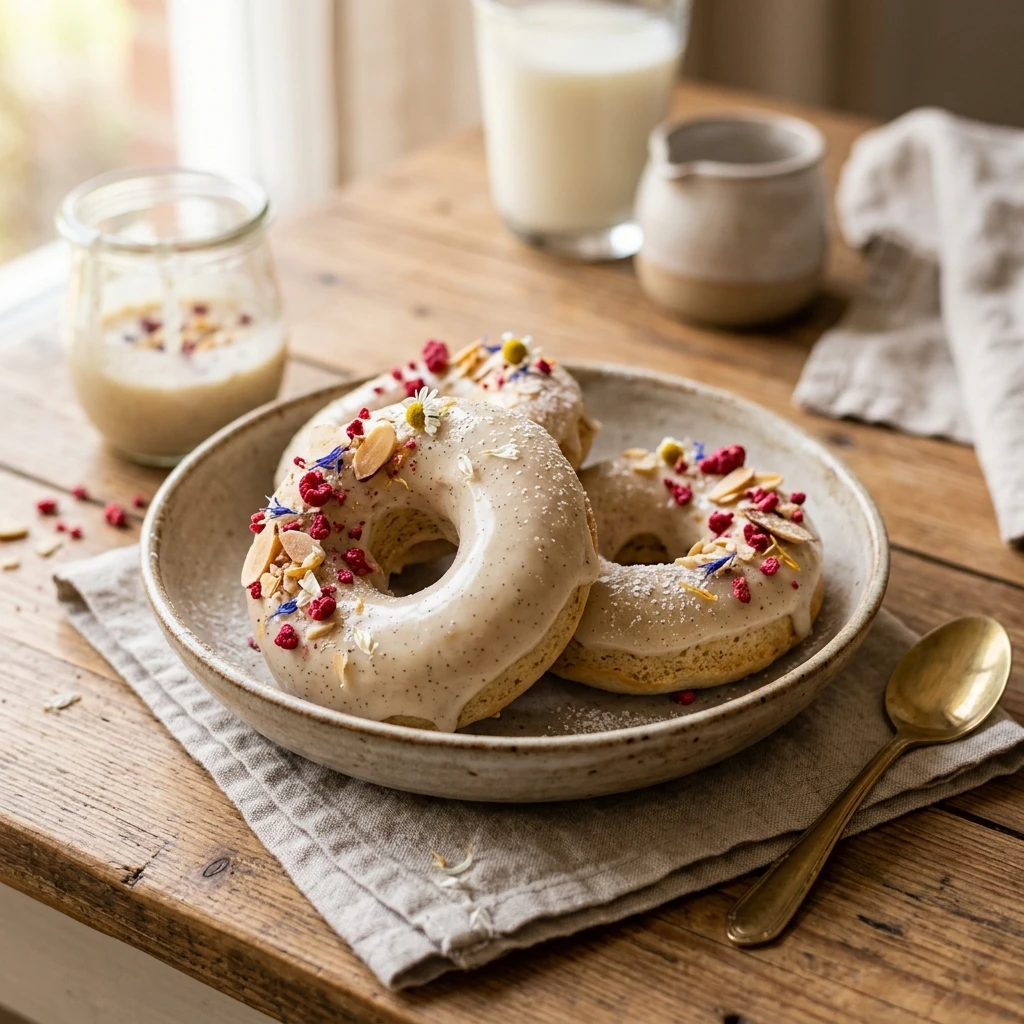 High Protein Vanilla Protein Donuts