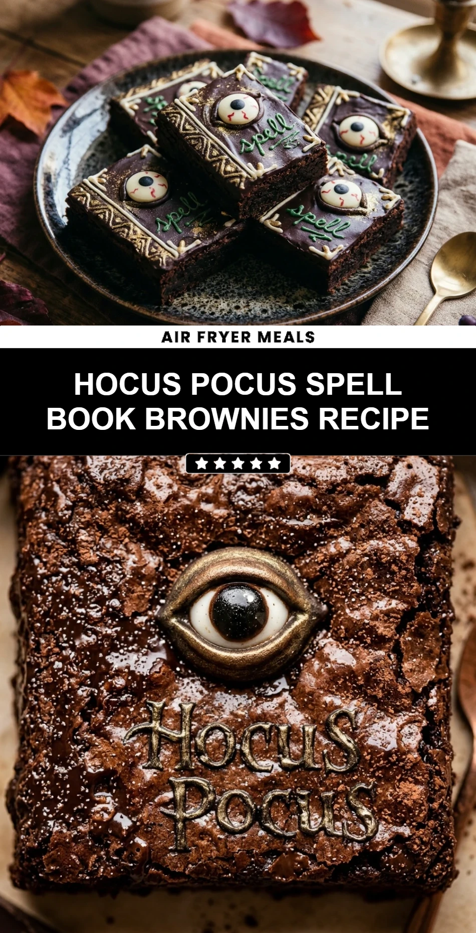 Hocus Pocus Spell Book Brownies Recipe