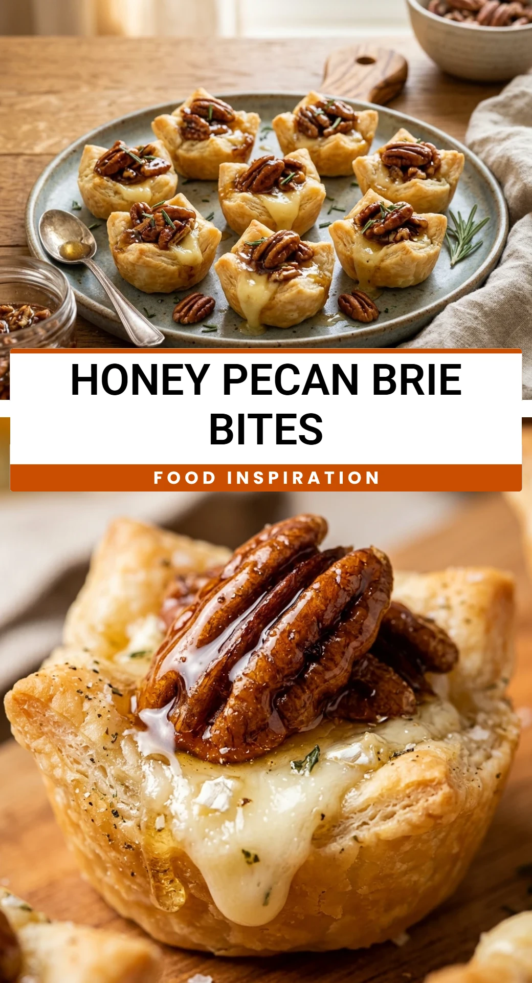 Honey Pecan Brie Bites