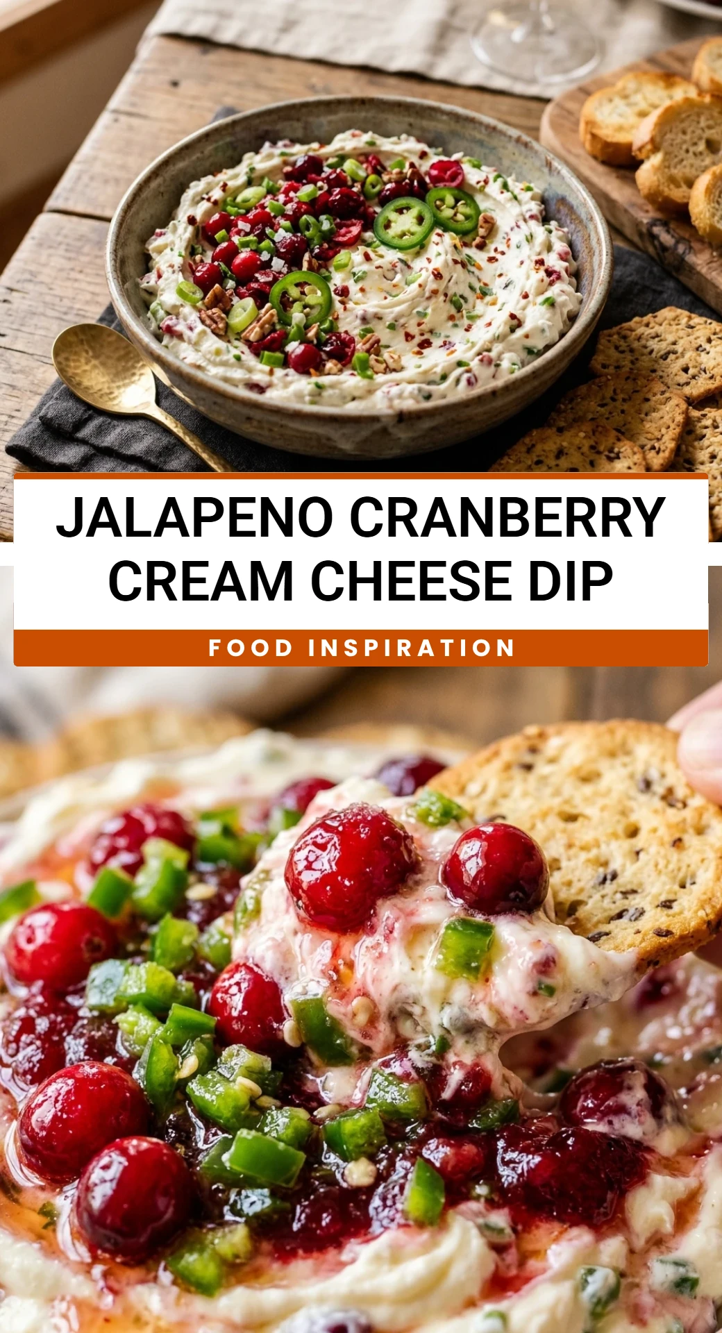 Jalapeno Cranberry Cream Cheese Dip
